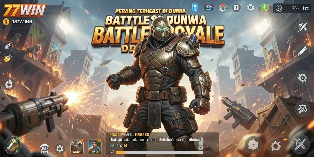 Gameplay seru dari 77WIN dalam pertarungan Battle Royale.