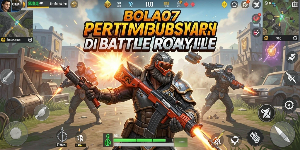 Screenshot BOLA07 menampilkan aksi seru dalam pertempuran Battle Royale.