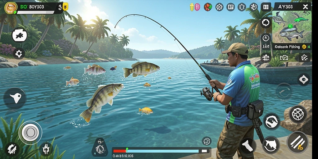 Tampilan screenshot BOY303 saat gameplay memancing yang mendebarkan.