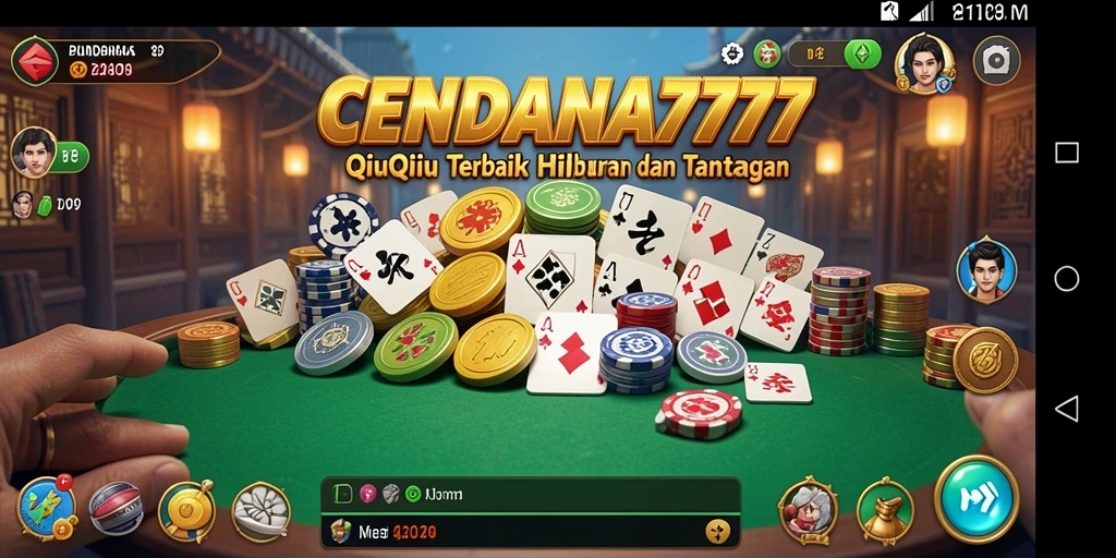 Tampilan gameplay seru dan mendebarkan dalam QiuQiu.