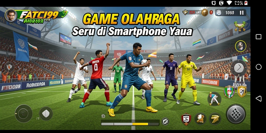 Tampilan gameplay seru di FATCI99 yang memperlihatkan aksi olahraga.