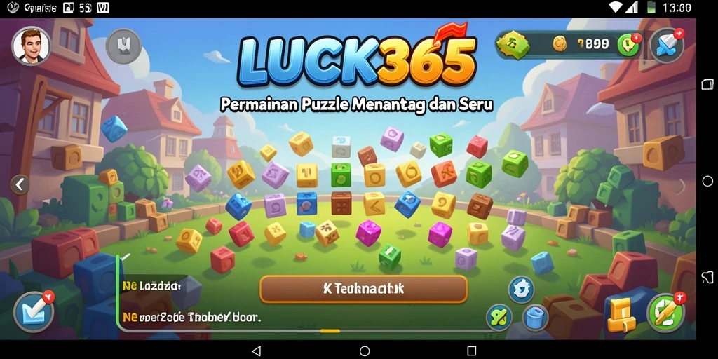 Tampilan gameplay Puzzle yang menarik dan menantang di LUCK365.