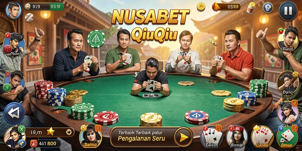 Tampilan gameplay seru dan menarik di NUSABET untuk QiuQiu.