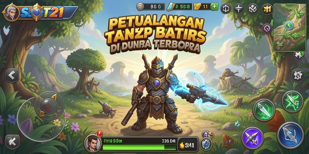 Tangkapan layar dari gameplay SLOT21 yang menampilkan dunia terbuka yang luas.