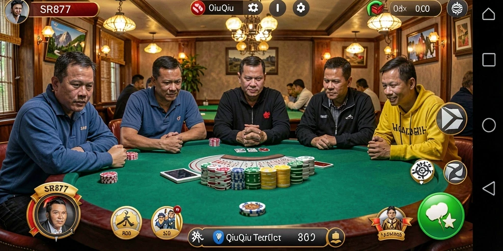 Screenshot gameplay QiuQiu yang seru dan interaktif.