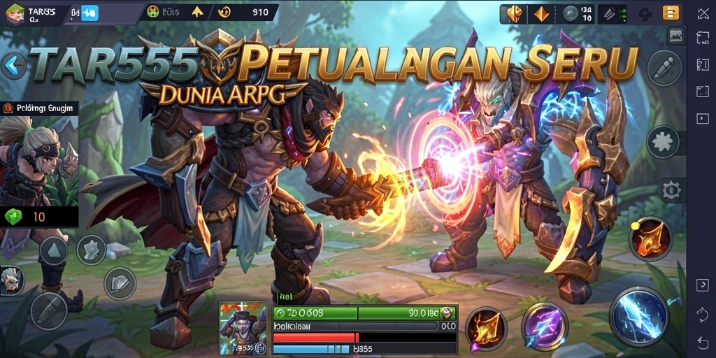 Screenshot menunjukkan pertarungan seru dalam game TAR555 dengan grafis yang mengesankan.