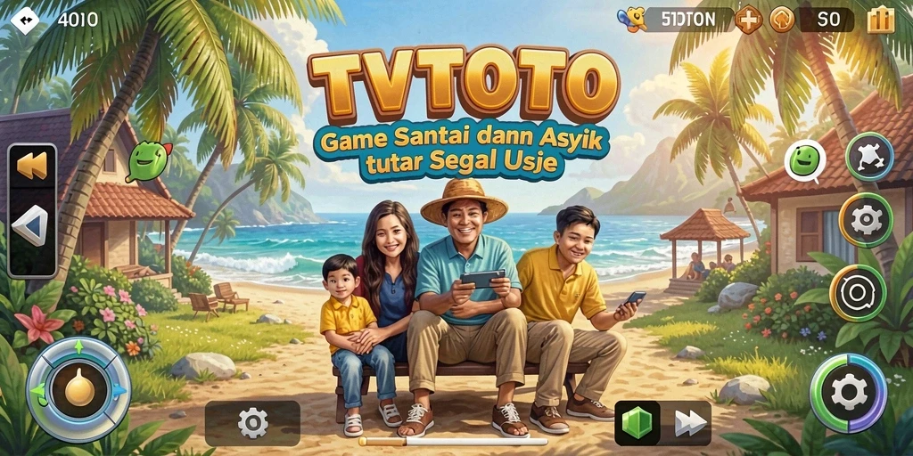 Tangkapan layar TVTOTO menampilkan gameplay yang menyenangkan dan penuh warna.
