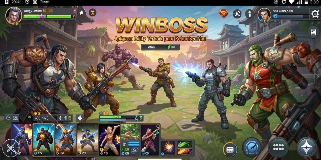 Tampilan antarmuka aplikasi WINBOSS yang sederhana dan fungsional.